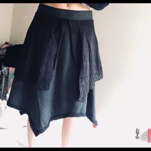 free people unique winter skirt black&grey